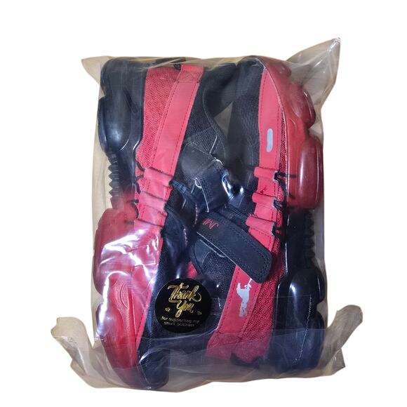 Vitike JMFCHI Sneaker Boys Size Eu 38 Youth 6 Black Red Running shoes - Picture 7 of 8